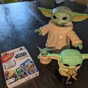 Grogu/ Baby Yoda Party Supplies And Toys + brand new UNO cards